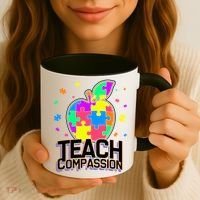 Autism Awareness Teach Compassion Coffee Mug thumb 3