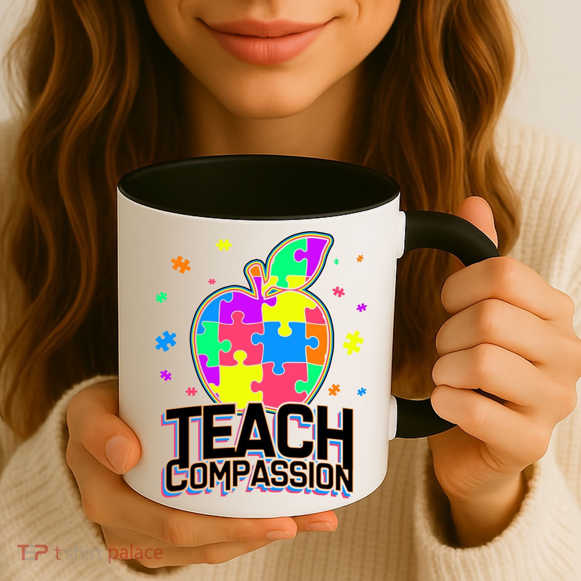 Autism Awareness Teach Compassion Coffee Mug