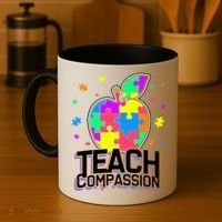 Autism Awareness Teach Compassion Coffee Mug thumb 4