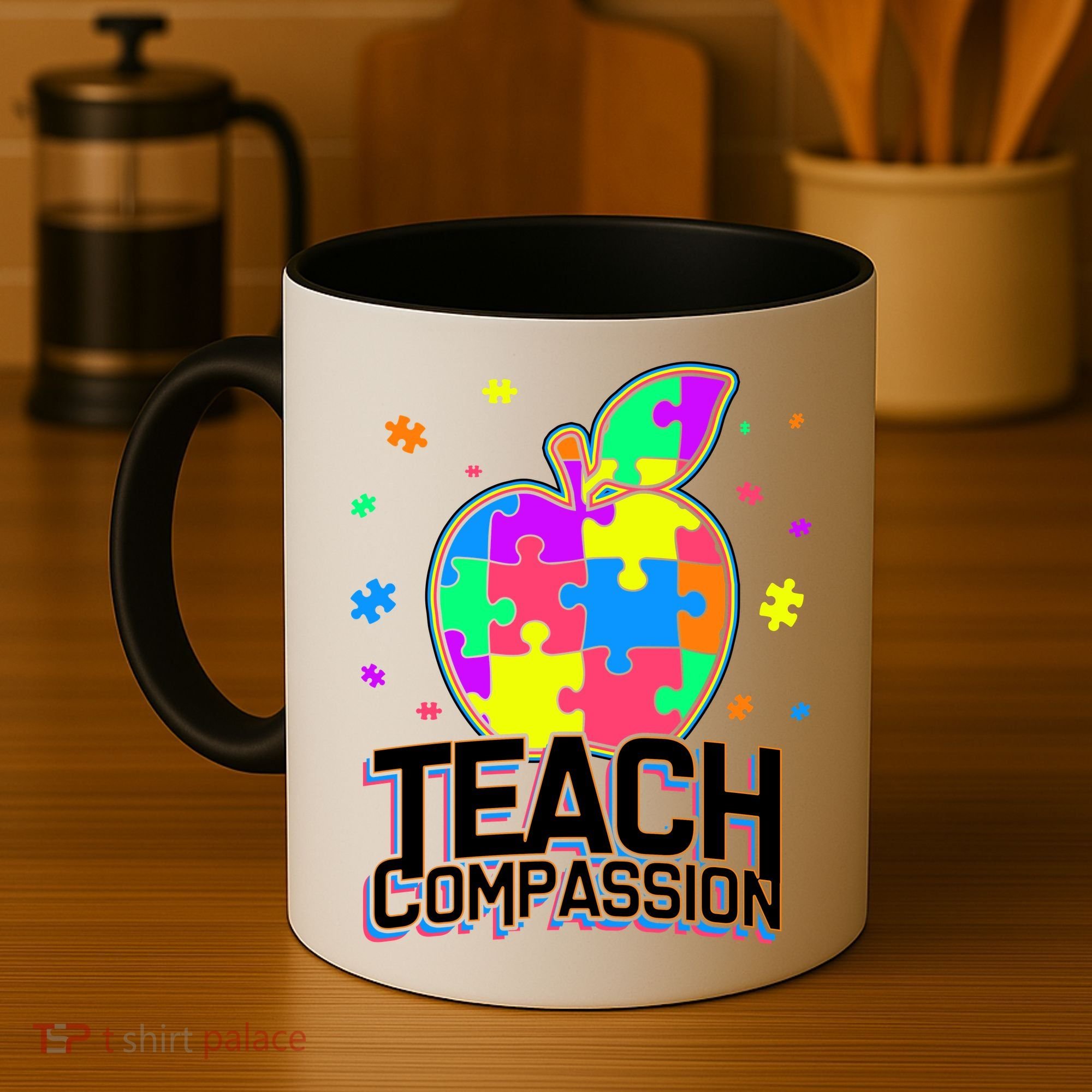 Autism Awareness Teach Compassion Coffee Mug
