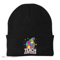 Autism Awareness Teach Compassion Beanie thumb 0