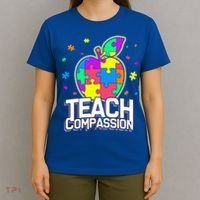 Autism Awareness Teach Compassion T-Shirt thumb 4