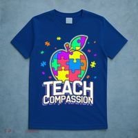 Autism Awareness Teach Compassion T-Shirt thumb 5