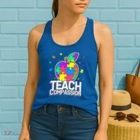 Autism Awareness Teach Compassion Women's Tank Top thumb 2