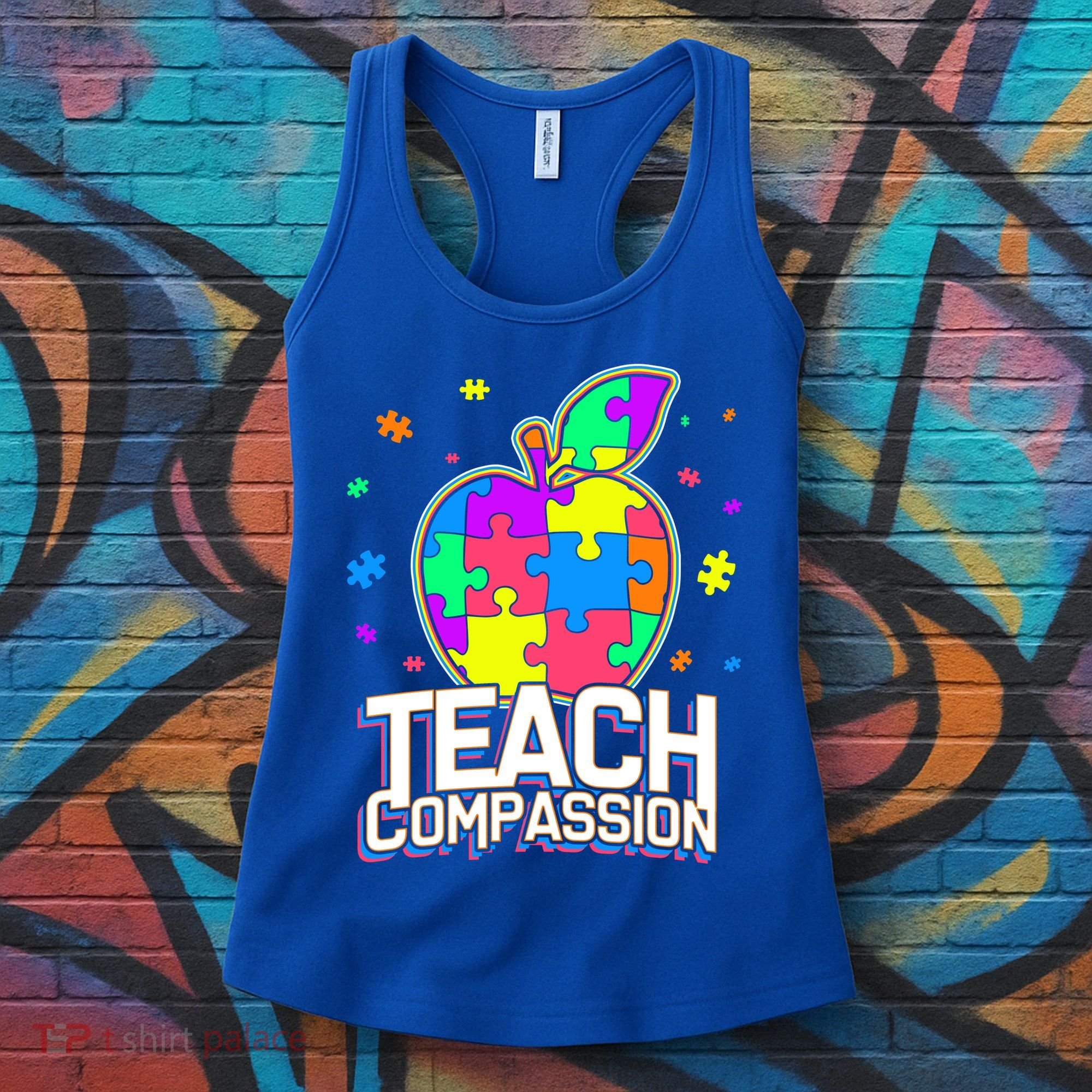 Autism Awareness Teach Compassion Women's Tank Top