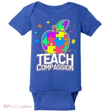 Autism Awareness Teach Compassion Baby Bodysuit