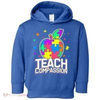 Autism Awareness Teach Compassion Toddler Hoodie thumb 0
