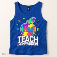 Autism Awareness Teach Compassion Tank Top thumb 2