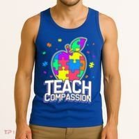 Autism Awareness Teach Compassion Tank Top thumb 3