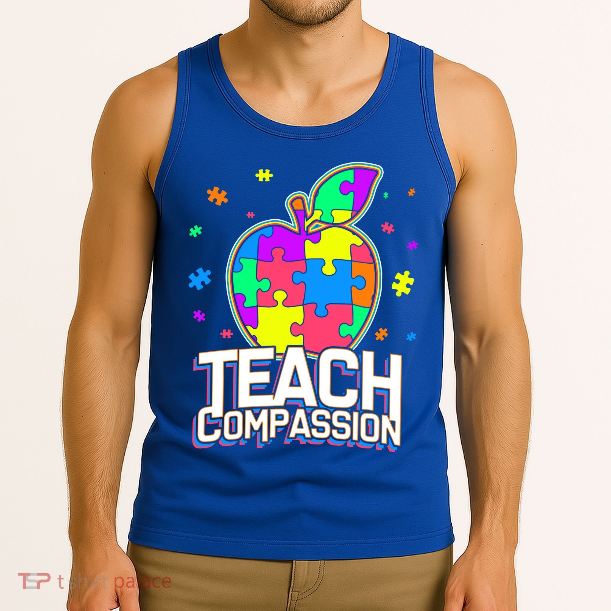 Autism Awareness Teach Compassion Tank Top
