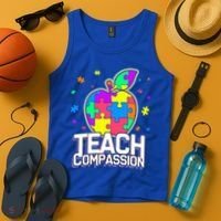 Autism Awareness Teach Compassion Tank Top thumb 4