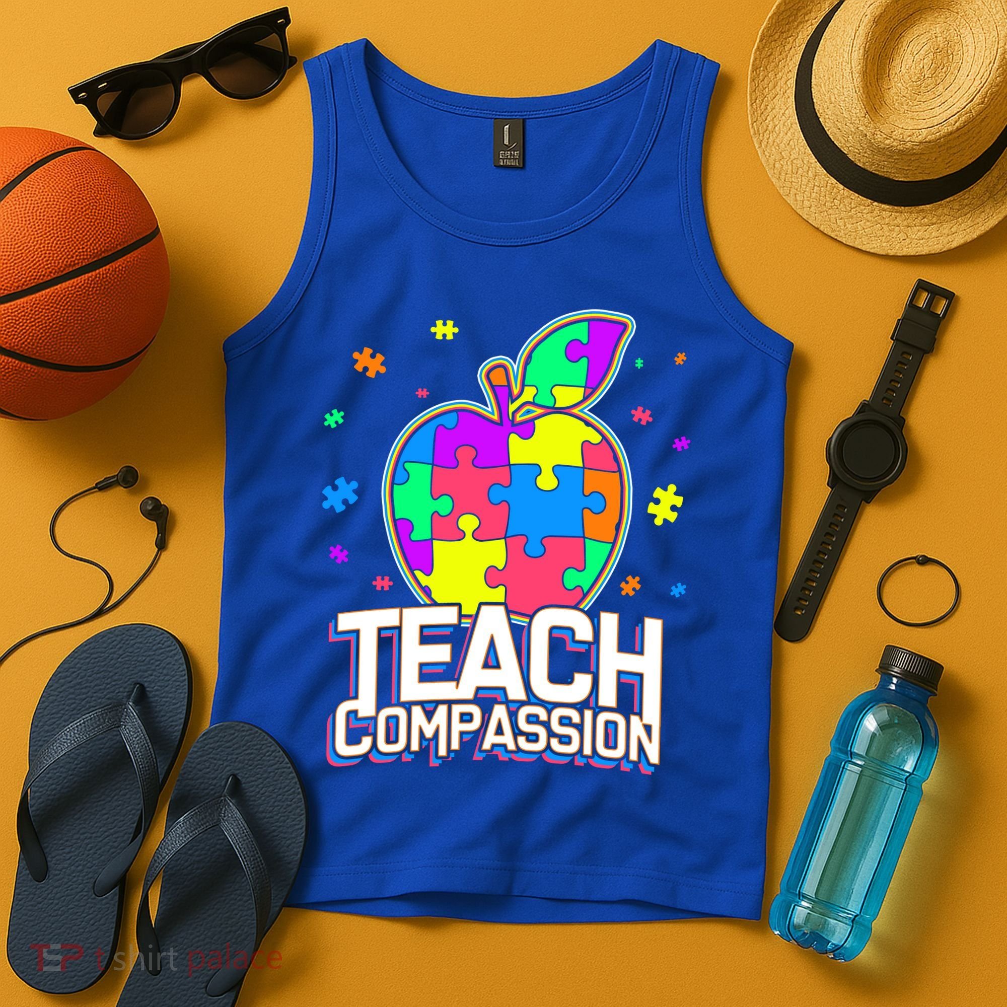 Autism Awareness Teach Compassion Tank Top