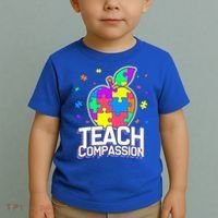 Autism Awareness Teach Compassion Toddler T-Shirt thumb 2