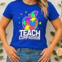 Autism Awareness Teach Compassion Women's T-Shirt thumb 2