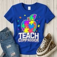 Autism Awareness Teach Compassion Women's T-Shirt thumb 3