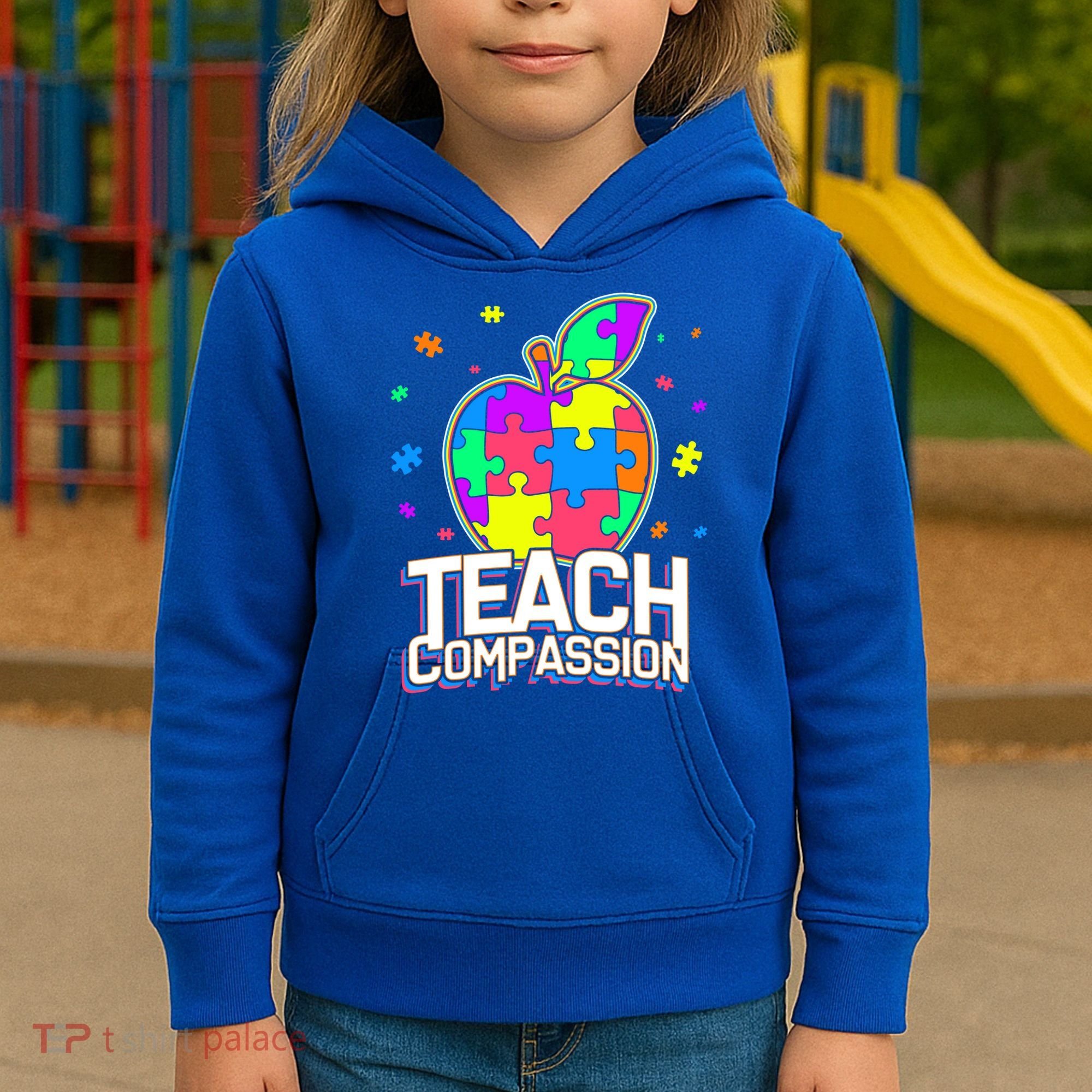 Autism Awareness Teach Compassion Kids Hoodie
