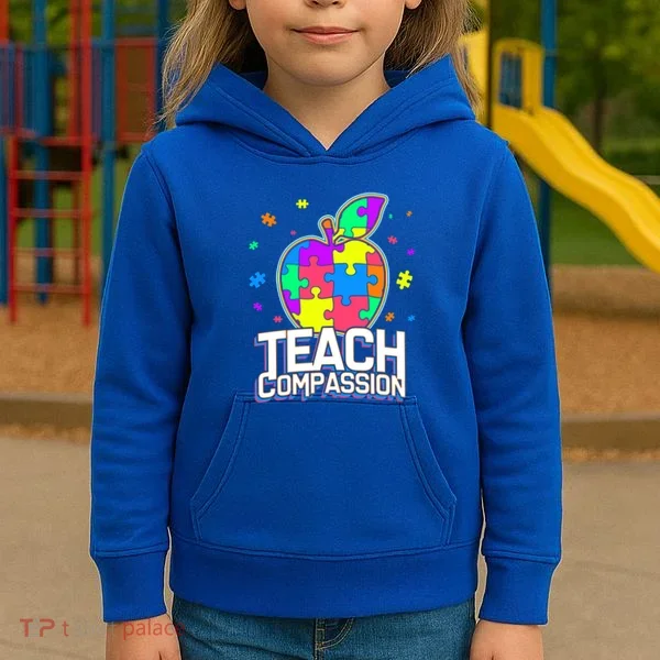 Autism Awareness Teach Compassion Kids Hoodie