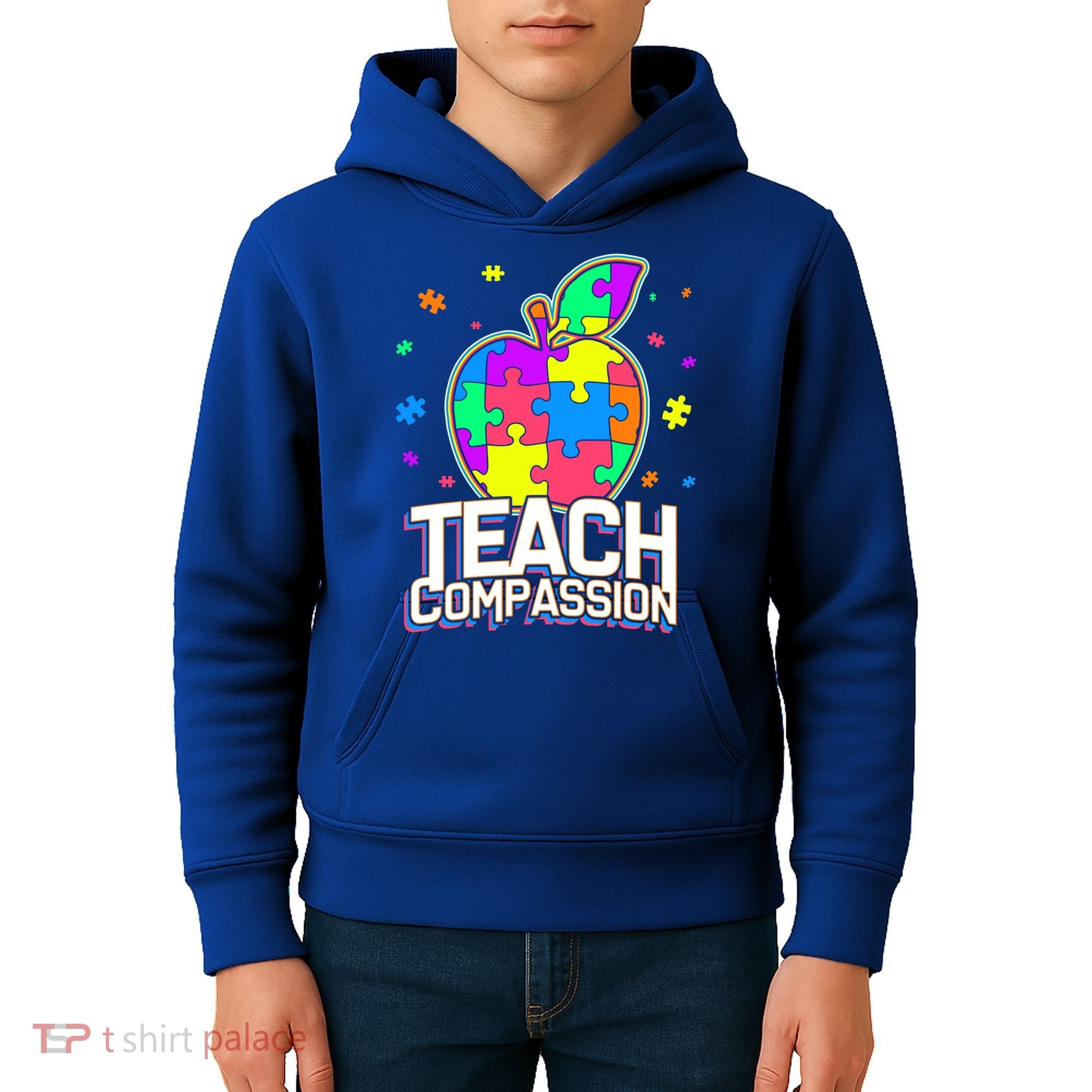 Autism Awareness Teach Compassion Kids Hoodie