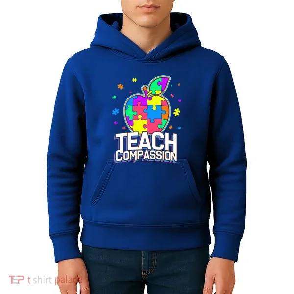 Autism Awareness Teach Compassion Kids Hoodie