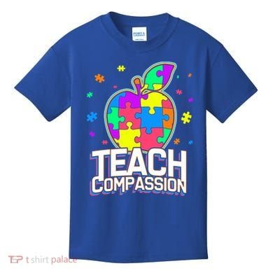 Autism Awareness Teach Compassion Kids T-Shirt