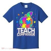 Autism Awareness Teach Compassion Kids T-Shirt thumb 0