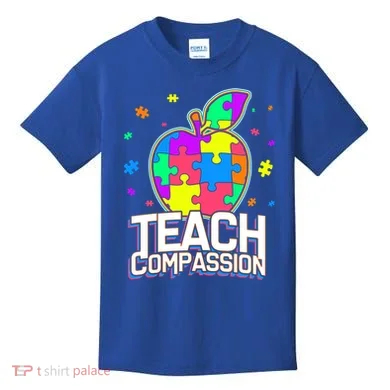 Autism Awareness Teach Compassion Kids T-Shirt