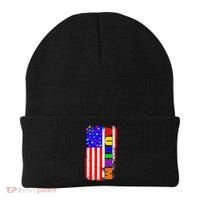 Autism Awareness USA Puzzle Rainbow Flag Beanie thumb 0