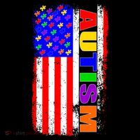 Autism Awareness USA Puzzle Rainbow Flag Baby Bodysuit thumb 2