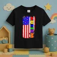 Autism Awareness USA Puzzle Rainbow Flag Toddler T-Shirt thumb 3
