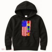 Autism Awareness USA Puzzle Rainbow Flag Kids Hoodie thumb 0