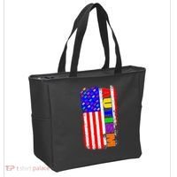 Autism Awareness USA Puzzle Rainbow Flag Tote Bag thumb 2