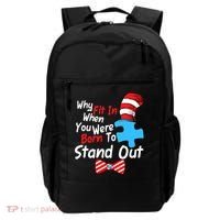 Autism Awareness Why Fit In When You Were Born To Stand Out Puzzle Backpack thumb 0