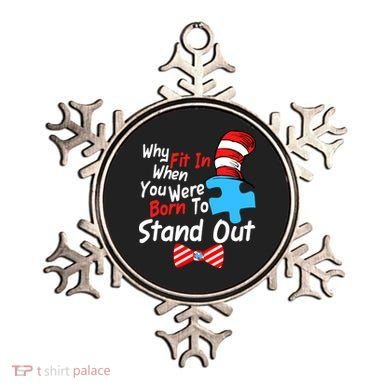 Autism Awareness Why Fit In When You Were Born To Stand Out Puzzle Ornament