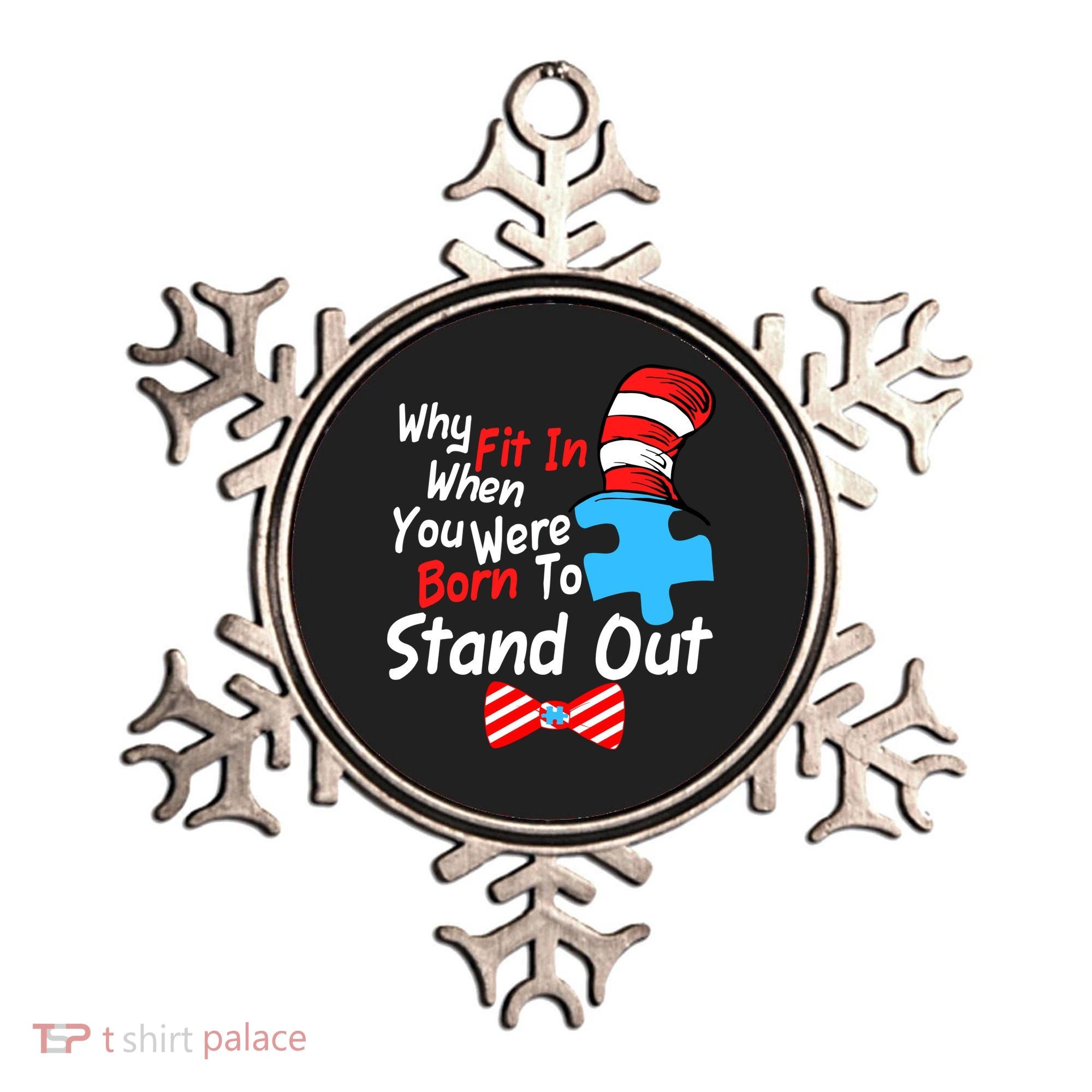 Autism Awareness Why Fit In When You Were Born To Stand Out Puzzle Ornament