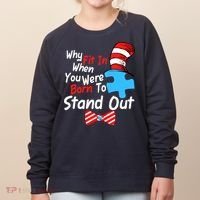Autism Awareness Why Fit In When You Were Born To Stand Out Puzzle Women's Sweatshirt thumb 0