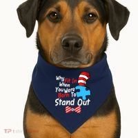Autism Awareness Why Fit In When You Were Born To Stand Out Puzzle USA-Made Doggie Bandana thumb 1