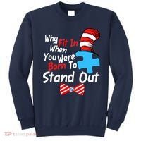 Autism Awareness Why Fit In When You Were Born To Stand Out Puzzle Sweatshirt thumb 0