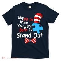 Autism Awareness Why Fit In When You Were Born To Stand Out Puzzle T-Shirt thumb 0
