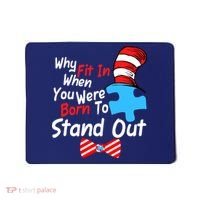 Autism Awareness Why Fit In When You Were Born To Stand Out Puzzle Mousepad thumb 0