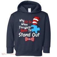 Autism Awareness Why Fit In When You Were Born To Stand Out Puzzle Toddler Hoodie thumb 0