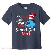 Autism Awareness Why Fit In When You Were Born To Stand Out Puzzle Toddler T-Shirt thumb 0