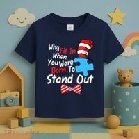Autism Awareness Why Fit In When You Were Born To Stand Out Puzzle Toddler T-Shirt thumb 3