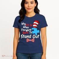 Autism Awareness Why Fit In When You Were Born To Stand Out Puzzle Women's T-Shirt thumb 4