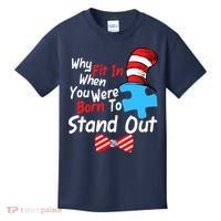 Autism Awareness Why Fit In When You Were Born To Stand Out Puzzle Kids T-Shirt thumb 0