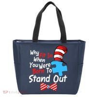 Autism Awareness Why Fit In When You Were Born To Stand Out Puzzle Tote Bag thumb 0