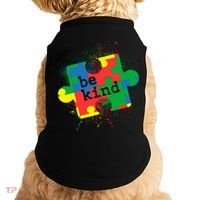 Autism Be Kind Puzzle Piece Splatter Doggie Tank thumb 0
