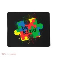 Autism Be Kind Puzzle Piece Splatter Mousepad thumb 0