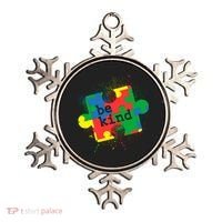 Autism Be Kind Puzzle Piece Splatter Ornament thumb 0