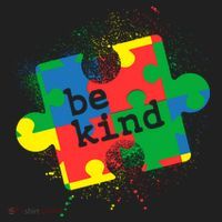 Autism Be Kind Puzzle Piece Splatter Golf Towel thumb 3