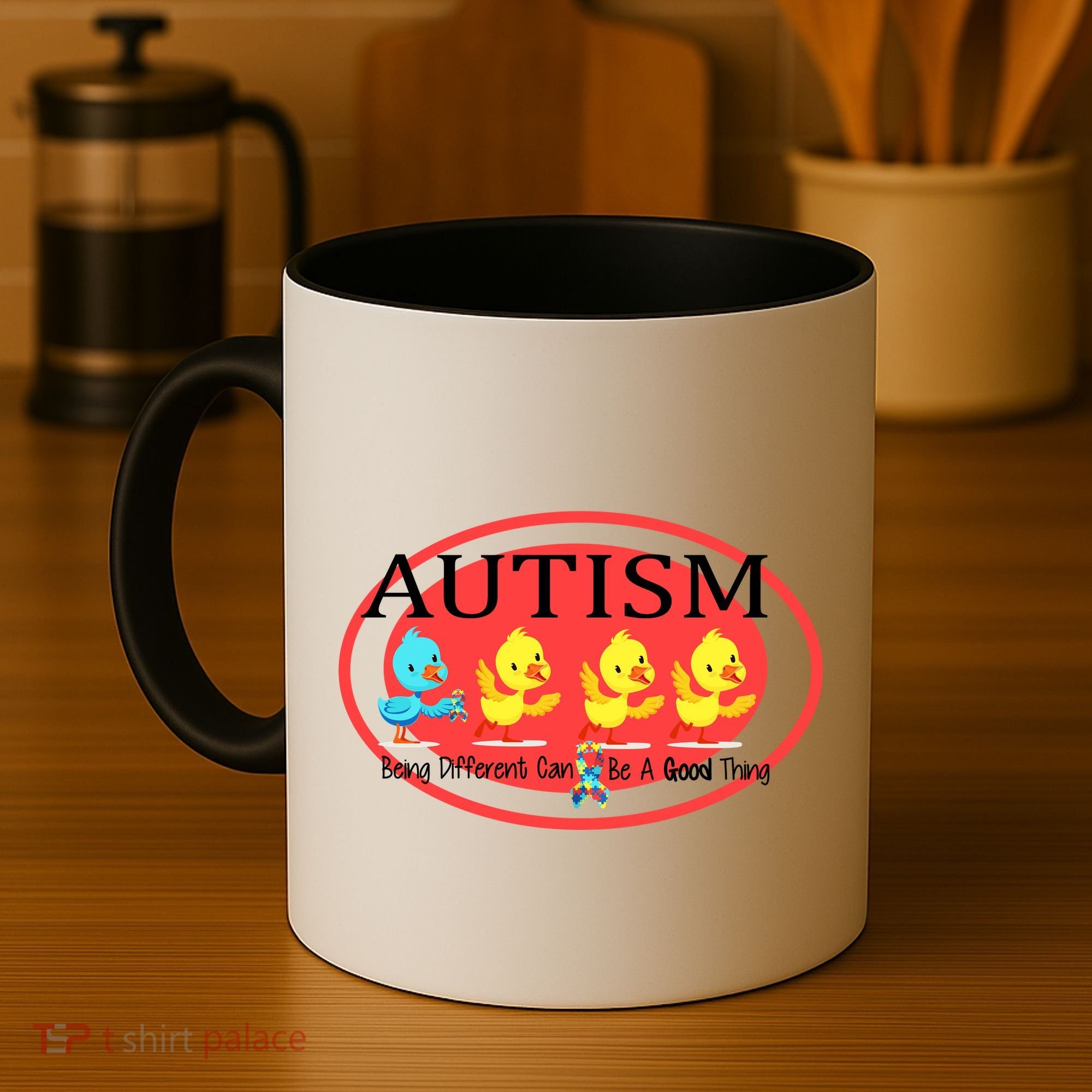 Autism Being Different Can Be A Good Thing Ducks Coffee Mug